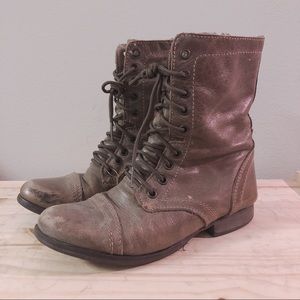 Steve Madden Taupe Troopa Combat Boots
